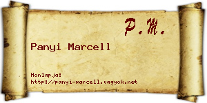 Panyi Marcell névjegykártya